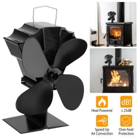 Heat Powered Stove Fan Aluminum Silent Eco Fan For Wood Log Burner Fireplace Warm Air Fan For Winter