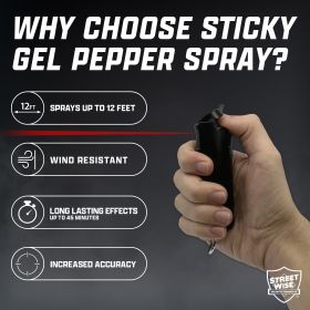 Streetwise Sticky Gel Pepper Spray (size: 4oz)